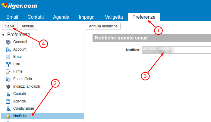 notifiche email