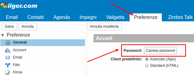 change password