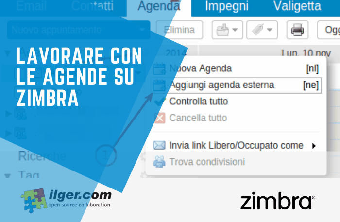 lavorare con le agende zimbra calendario