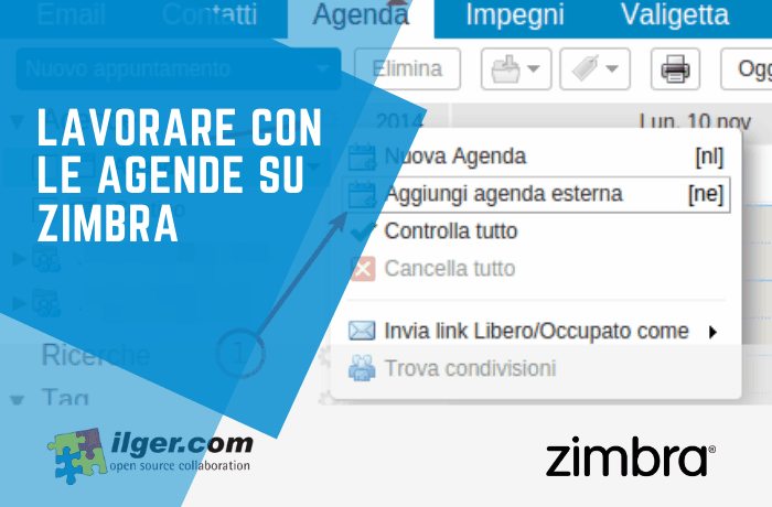 lavorare con le agende zimbra calendario
