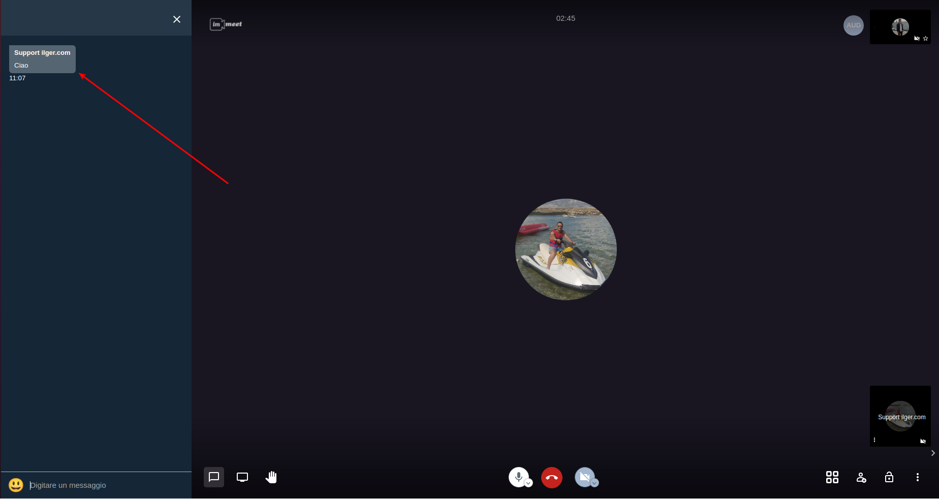 messaggio in videoconferenza5
